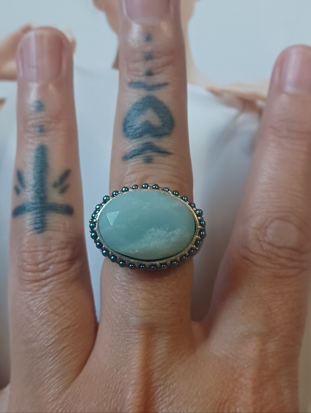 Vintage Kenneth Cole Reaction KCR 8 Blue Gemstone Statement Ring 💙